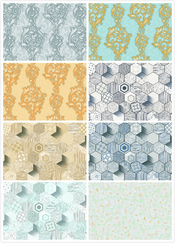 PVC Vinyl Wall Paper 106 Waterproof Wallpaper for Living Room