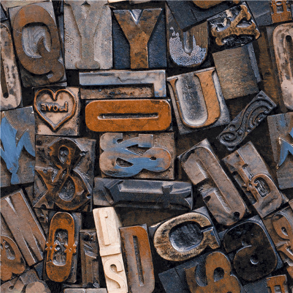 2021 New Design PVC Wallpaper Modern Industrial Letter Design