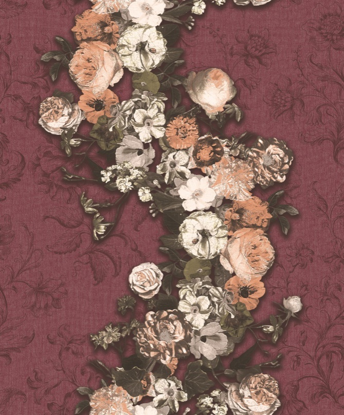 2021 New PVC Classic Italy Flower Design High Quality Wallpapers