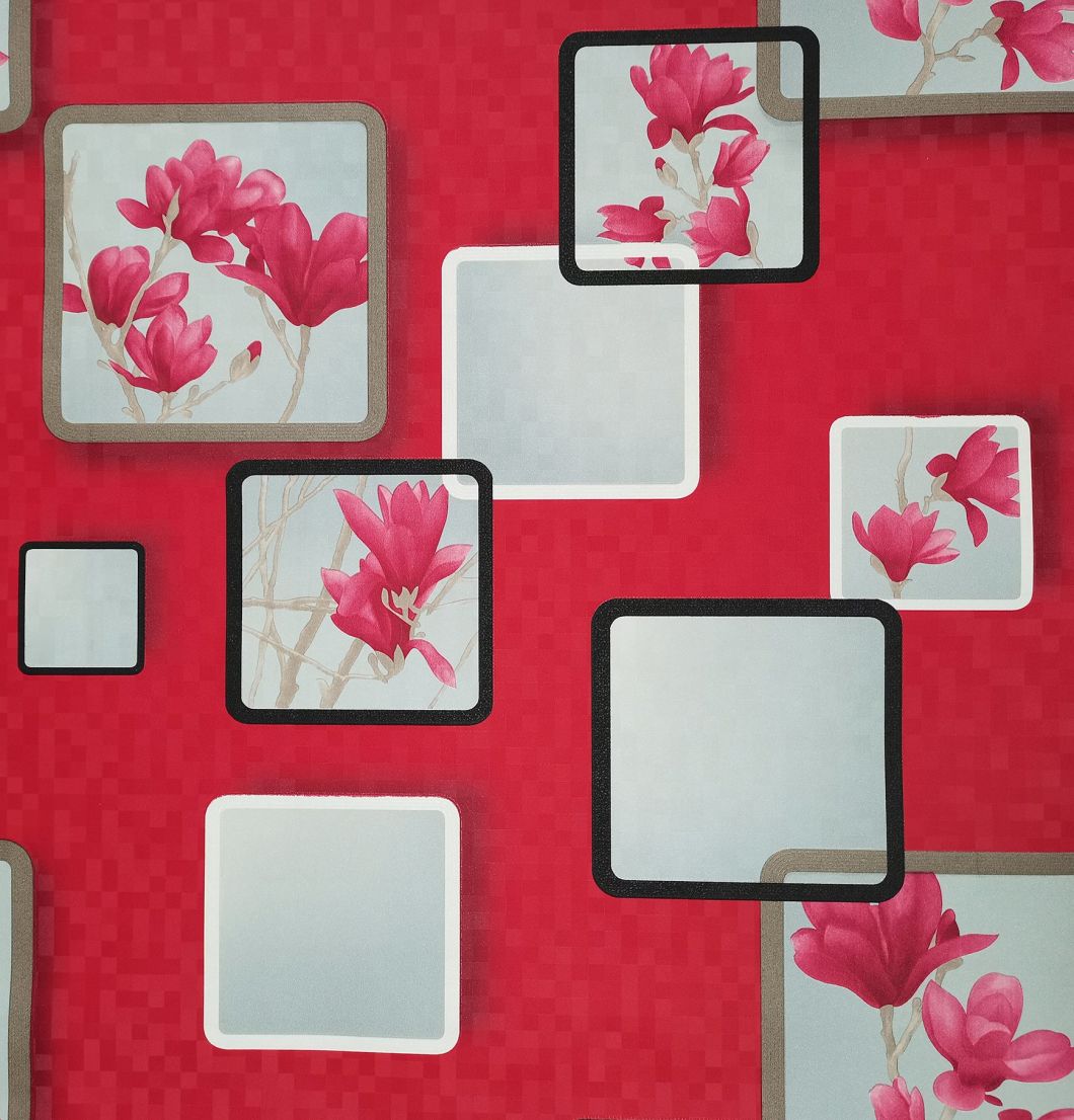 PVC Wallpaper Vinyl Wall Paper Hot Selling 3D Wallpaper for Home Decor