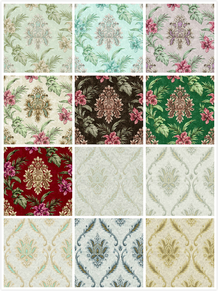 PVC Wallpaper Classic Vinyl High Quality Wall Paper