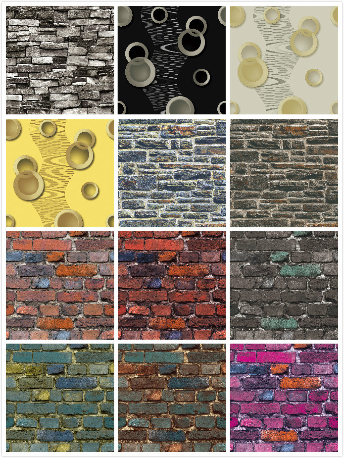 Hot Selling PVC Wallpaper Brick and Stone Vinyl Wall Paper