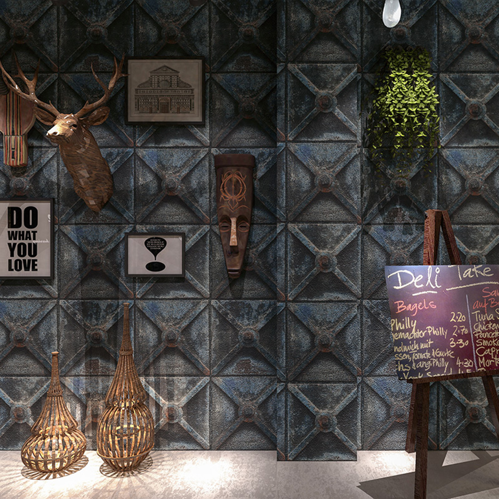 New PVC High Quality Wallpaper Modern 3D Industrial Design