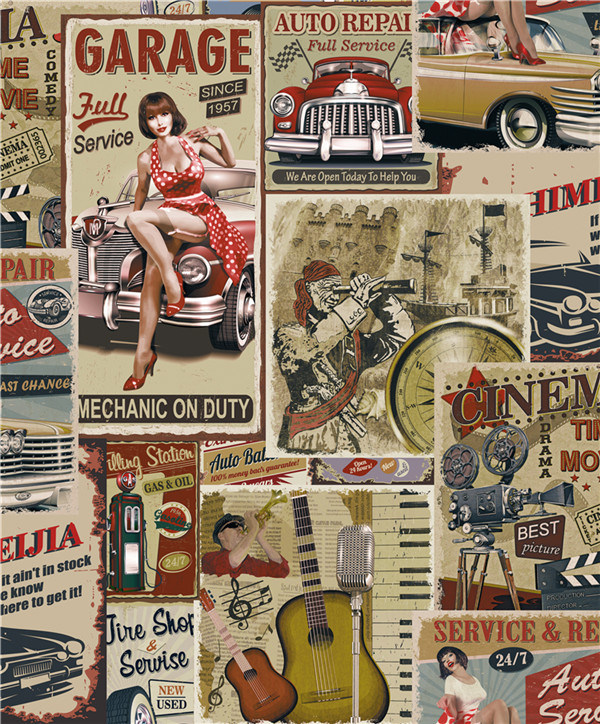 PVC Vinyl Wallpaper Modern 3D Wall Paper for Home Decor
