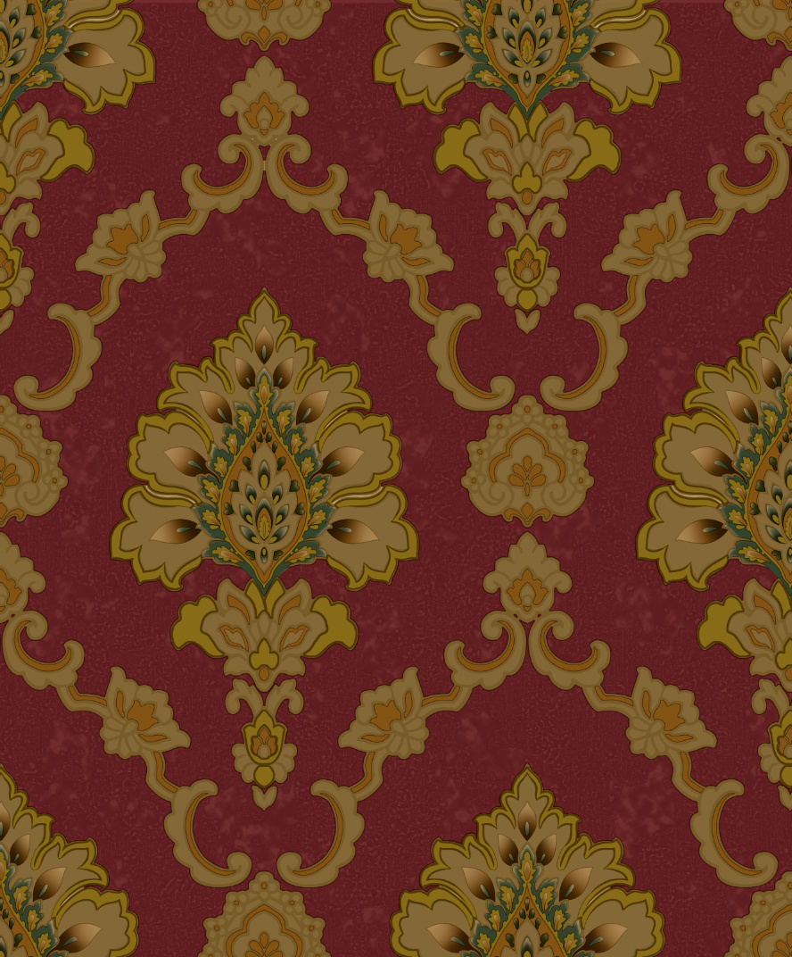 New PVC High Quality Wallpaper Damask Luxury Design