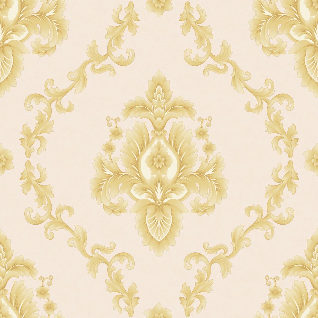 New PVC High Quality Wallpaper Luxury Damask Design