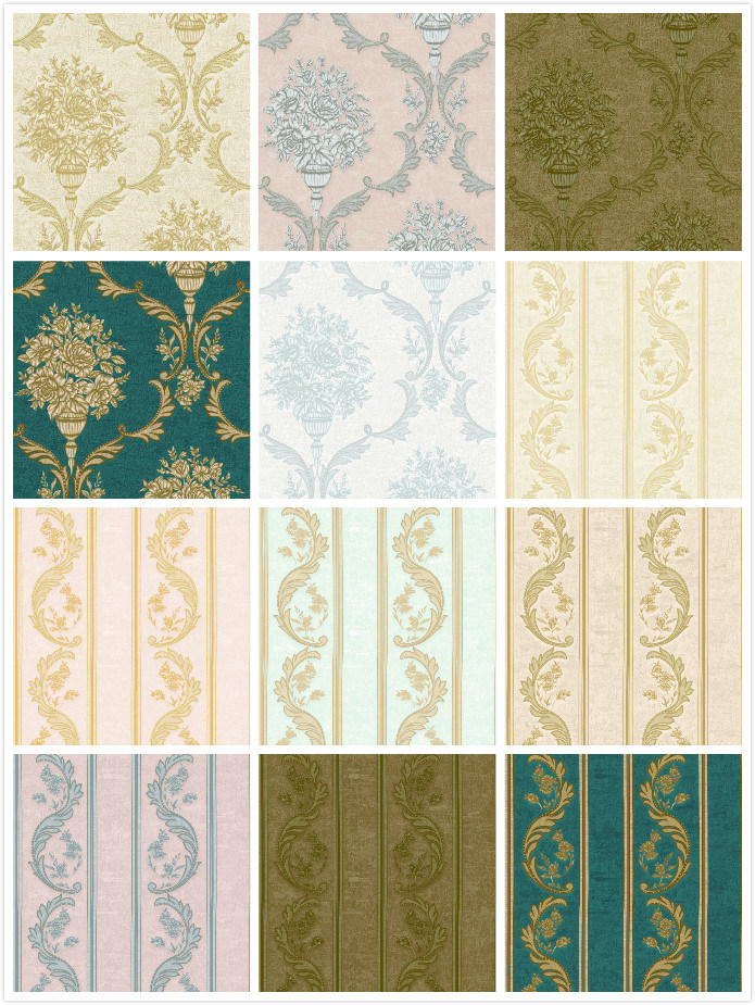 Luxury PVC Wallpaper Classic Wall Paper for Living Room