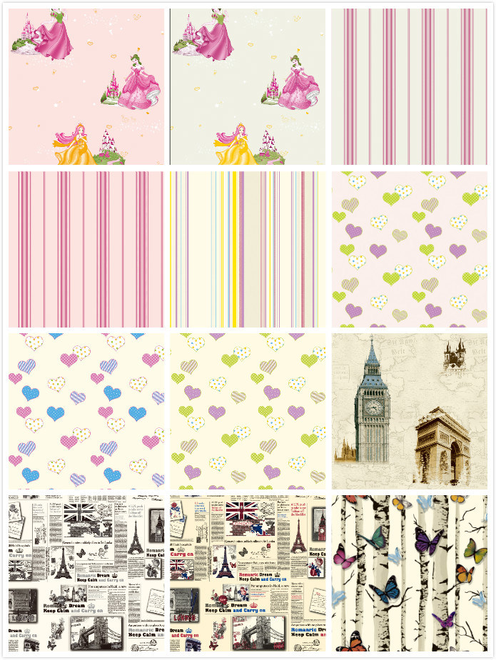 High Quality 106 PVC Wallpaper Wall Paper for Children Room