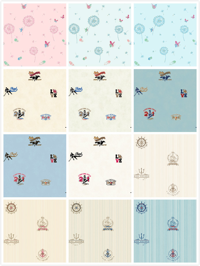 PVC Wallpaper Vinyl Wall Paper for Children Room