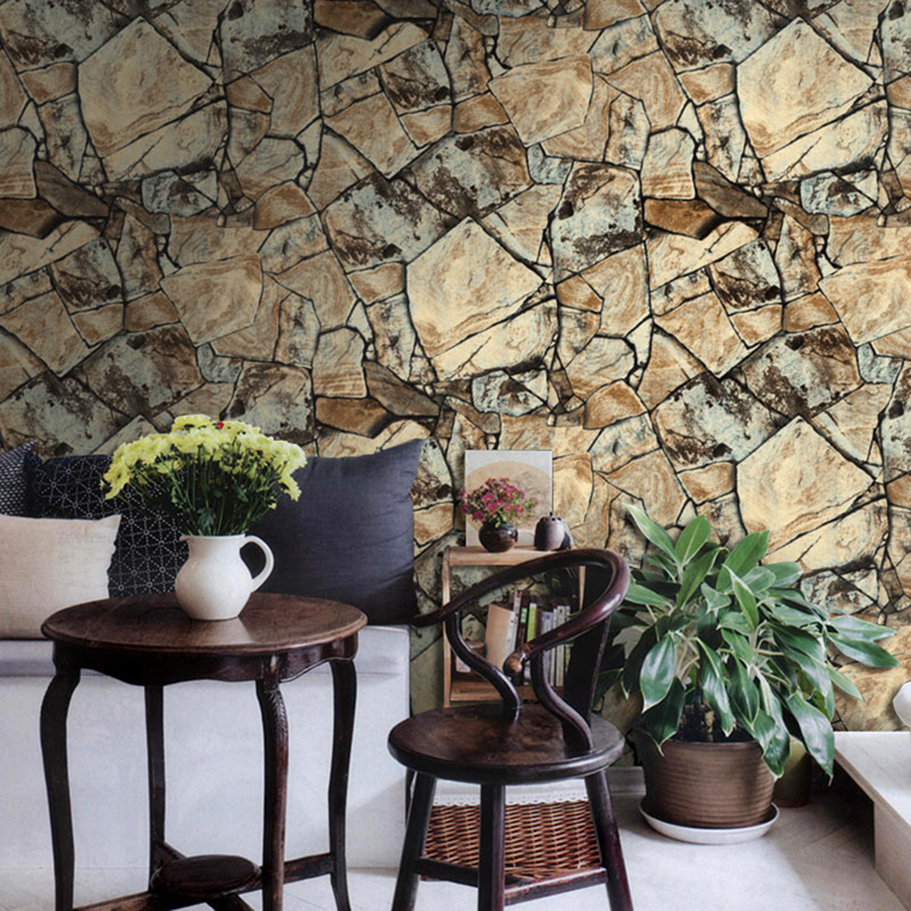 New PVC High Quality Wallpaper Modern Luxury Nature Stone Design