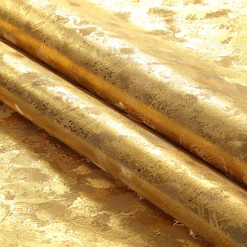 Gold Foil PVC Wallpaper Waterproof Wall Paper for Home Decor