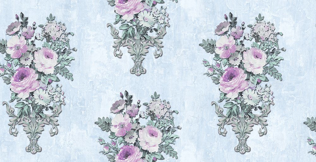 106 PVC Wallpaper Luxury Wall Paper for Home Decoration