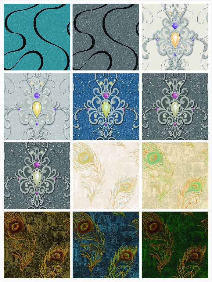 PVC Vinyl Wallpaper 3D Wall Paper Waterproof Wallpaper