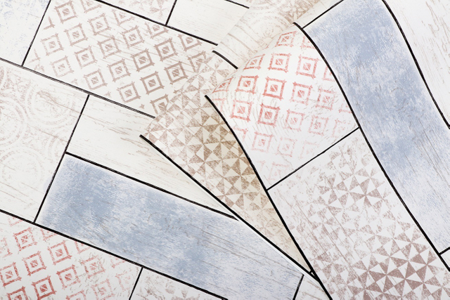 New PVC High Quality Wallpaper Modern Luxury Colorful Wooden Design
