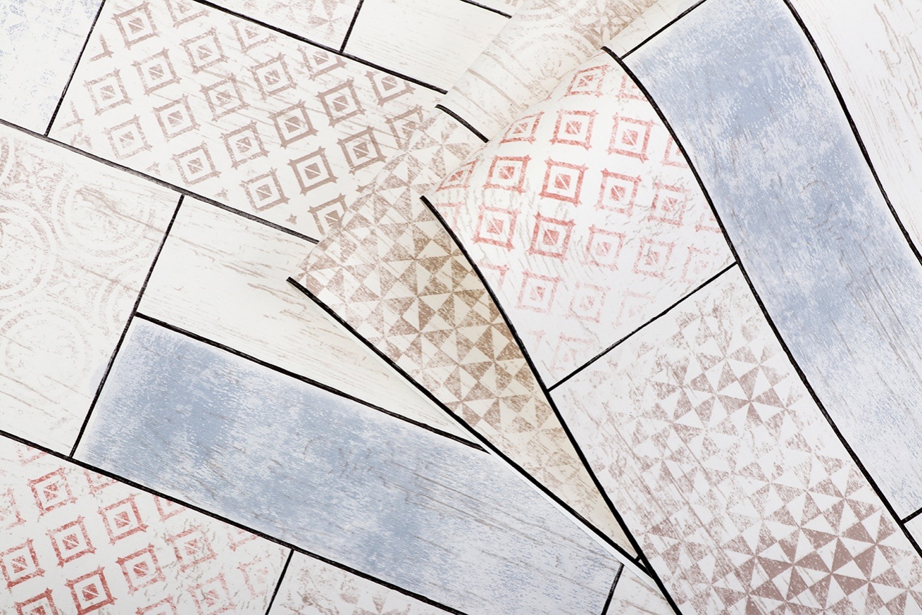 New PVC High Quality Wallpaper Modern Luxury Colorful Wooden Design