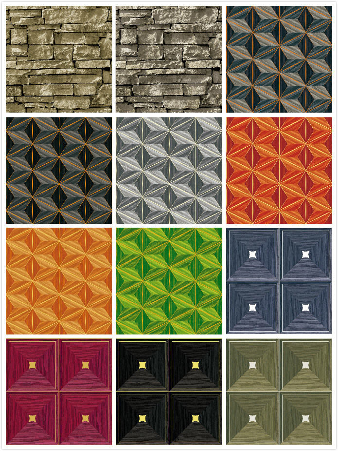 Hot Selling PVC Wallpaper Brick and Stone Vinyl Wall Paper