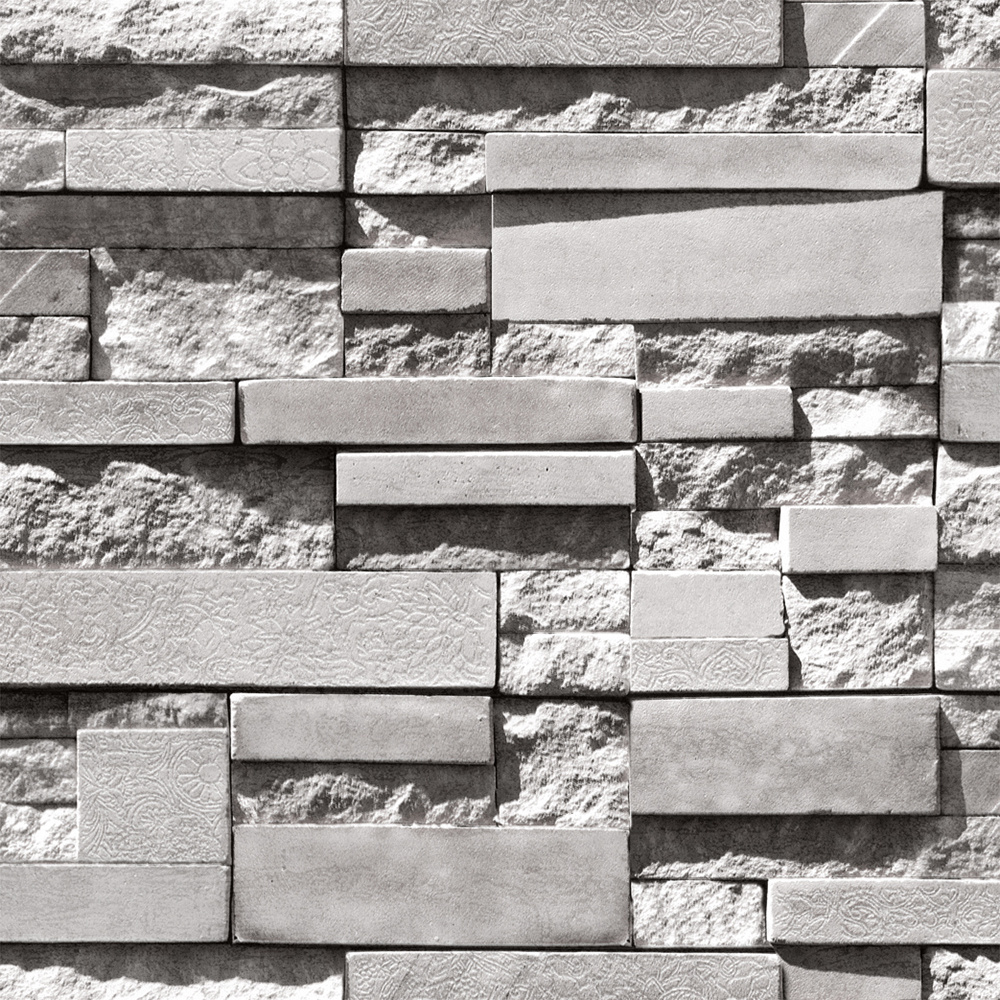 PVC Vinyl Wallpaper Modern Stone 3D Wall Paper