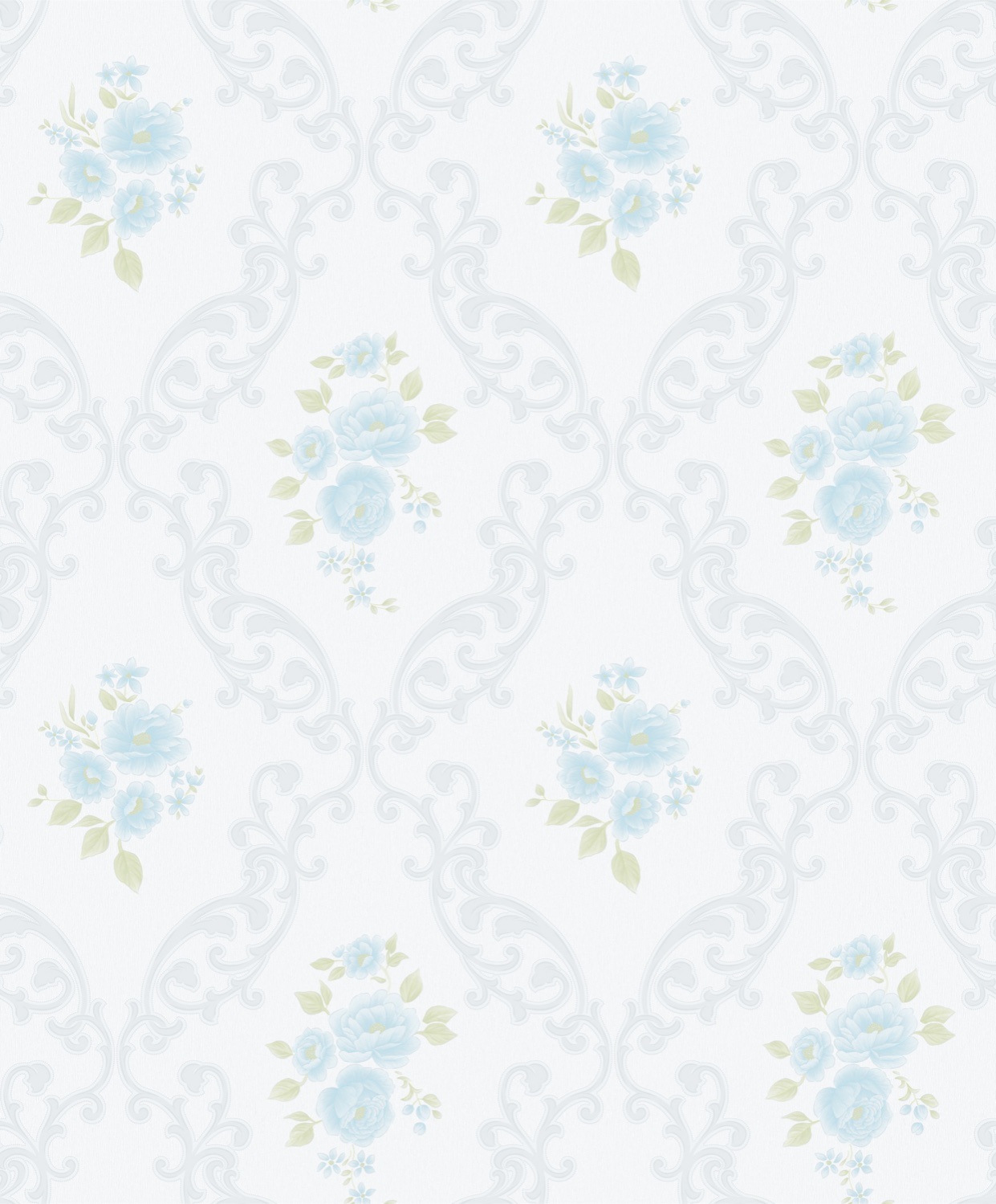 New PVC High Quality Wallpaper Embossing Damask Flower Design
