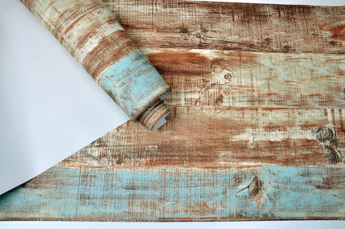 New PVC High Quality Wallpaper Modern Luxury Wooden Design