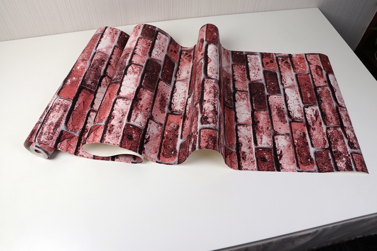 New PVC High Quality Wallpaper Luxury Brick Design