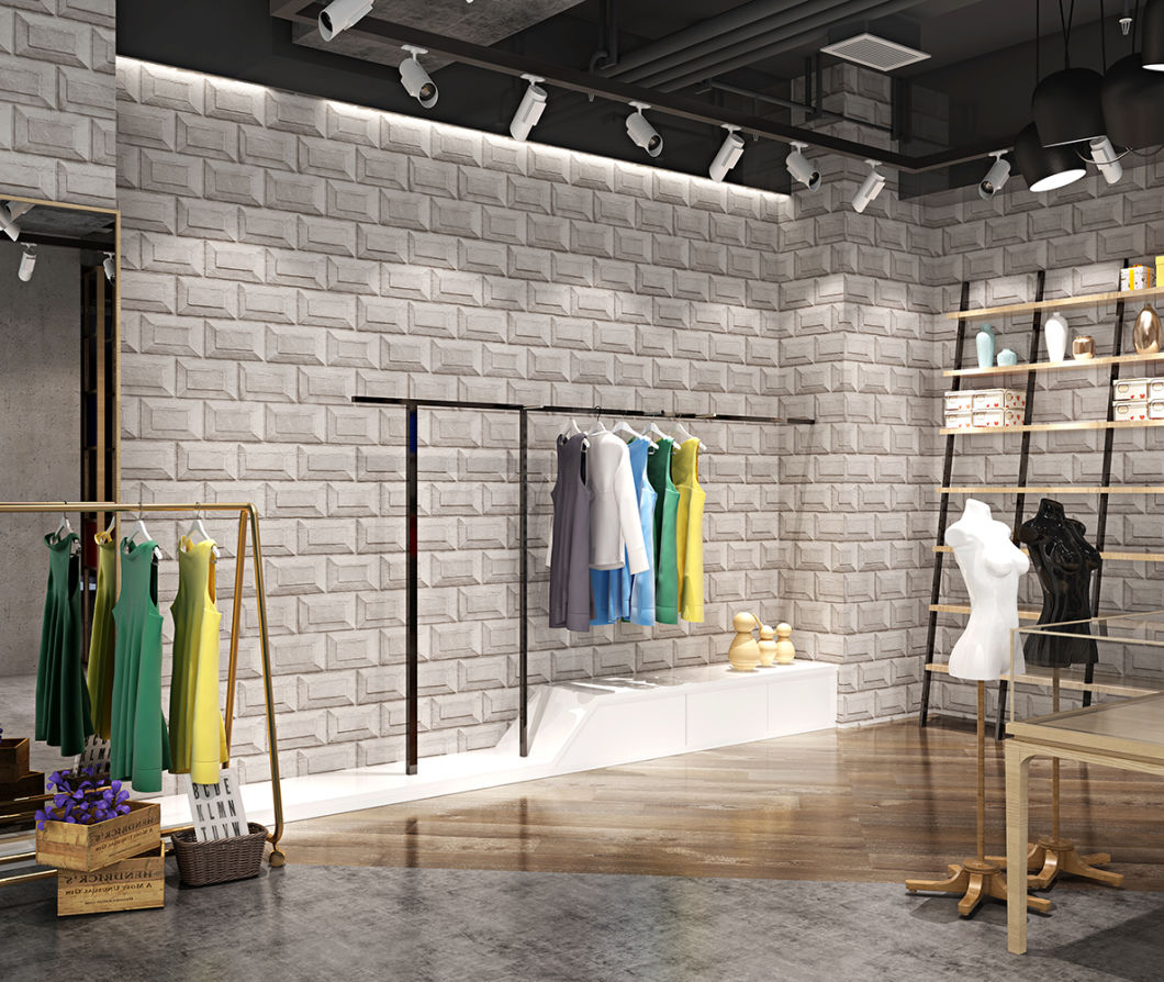 New PVC High Quality Wallpaper Modern Industry Brick Style