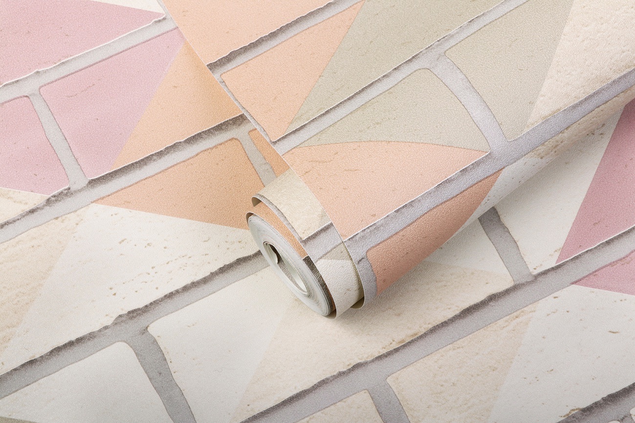 New PVC High Quality Wallpaper Modern Luxury Colorful Brick Design