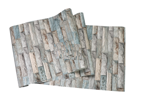 New PVC High Quality Wallpaper Modern Luxury Cultural Stone Design