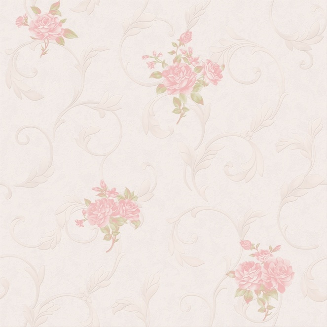 New PVC High Quality Wallpaper Luxury Flowers Design
