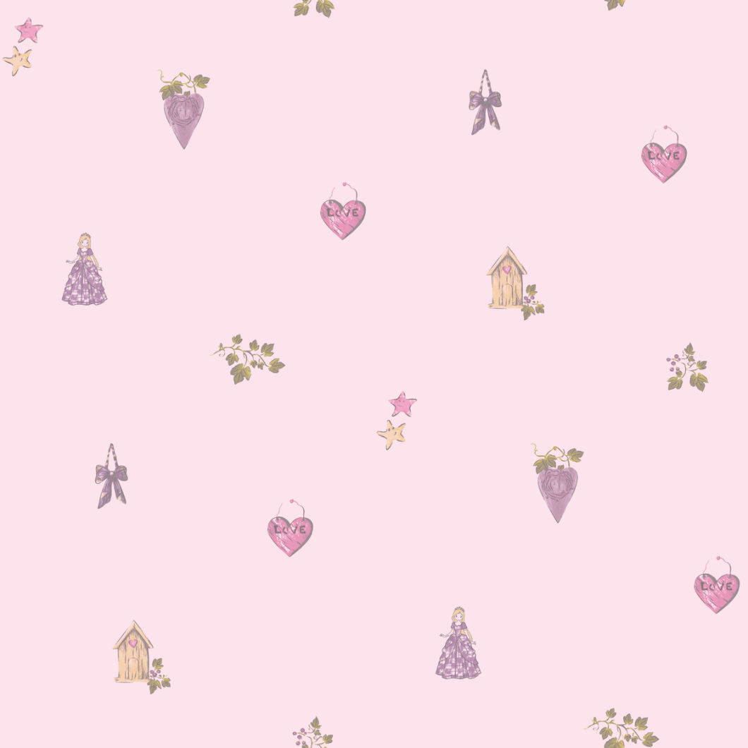 New PVC High Quality Wallpaper Kids Princess Design