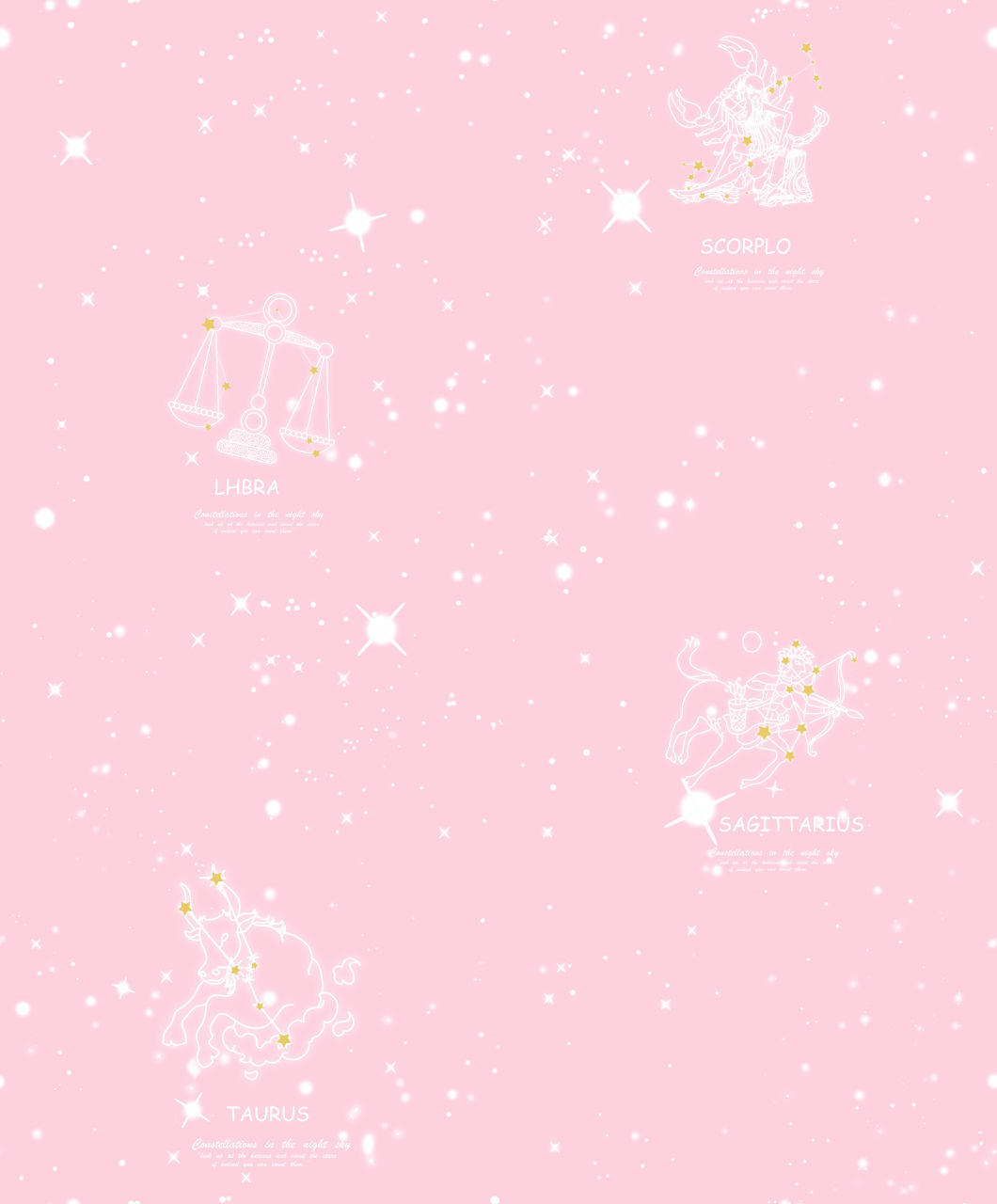 New PVC High Quality Wallpaper Kids Constellation Design