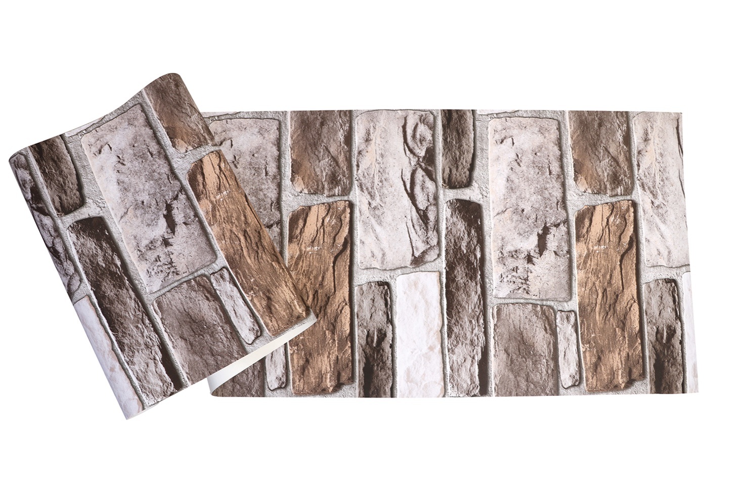 New PVC High Quality Wallpaper Modern Colorful Stone Brick Style