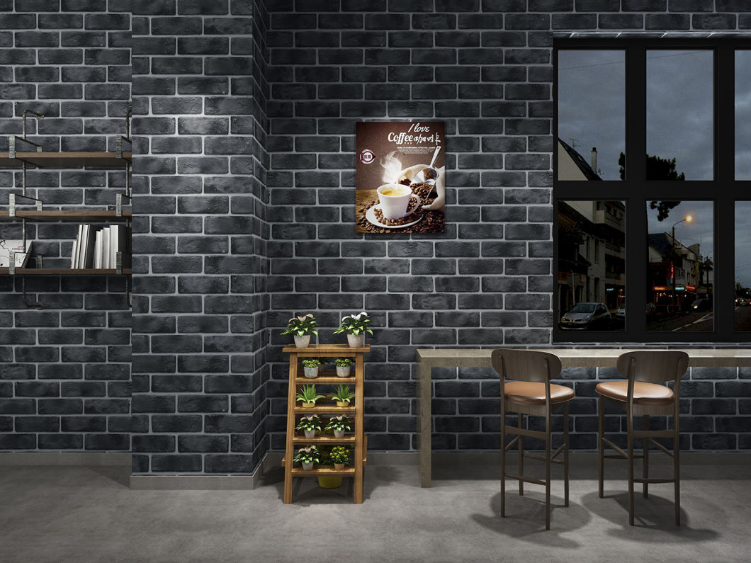 New PVC High Quality Wallpaper Modern Bricks Style