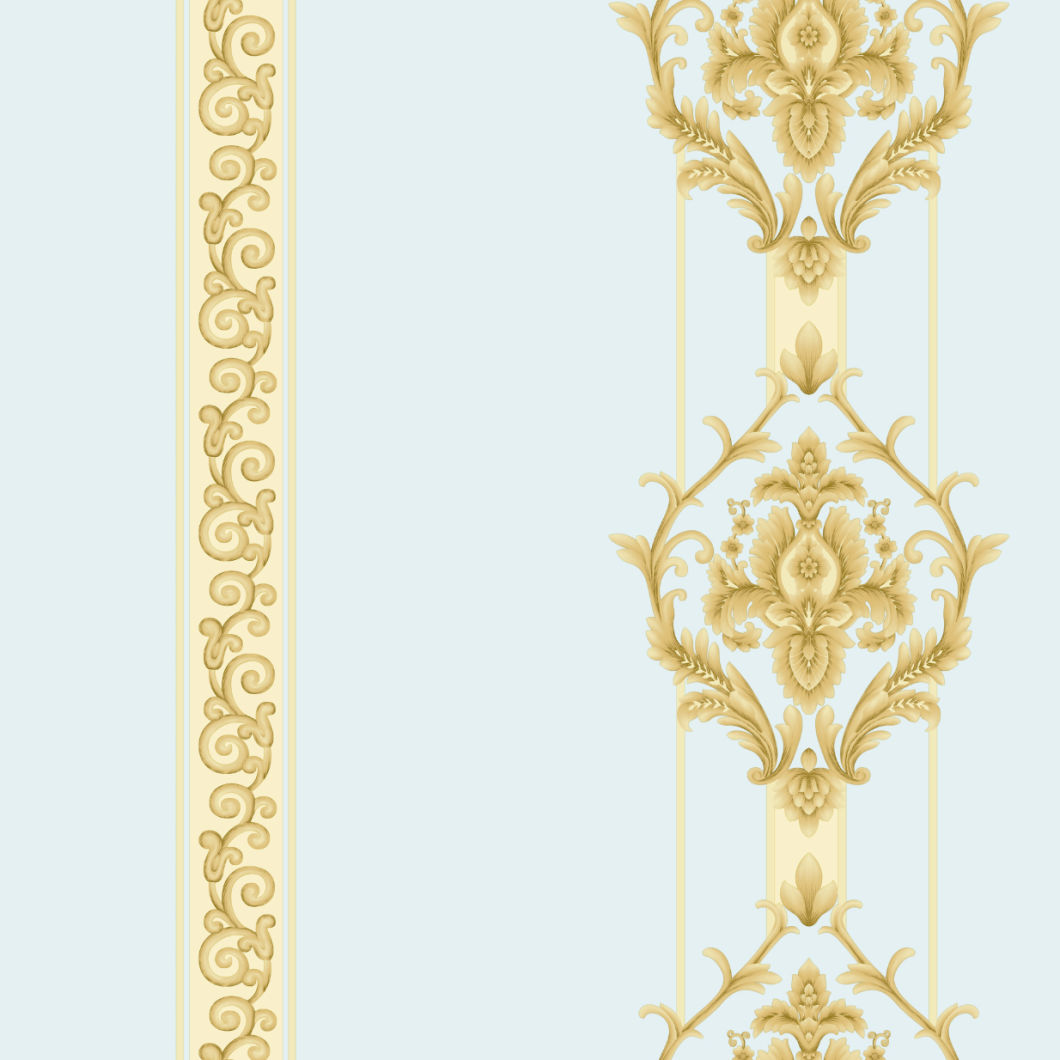 New PVC High Quality Wallpaper Damask Stripe Design