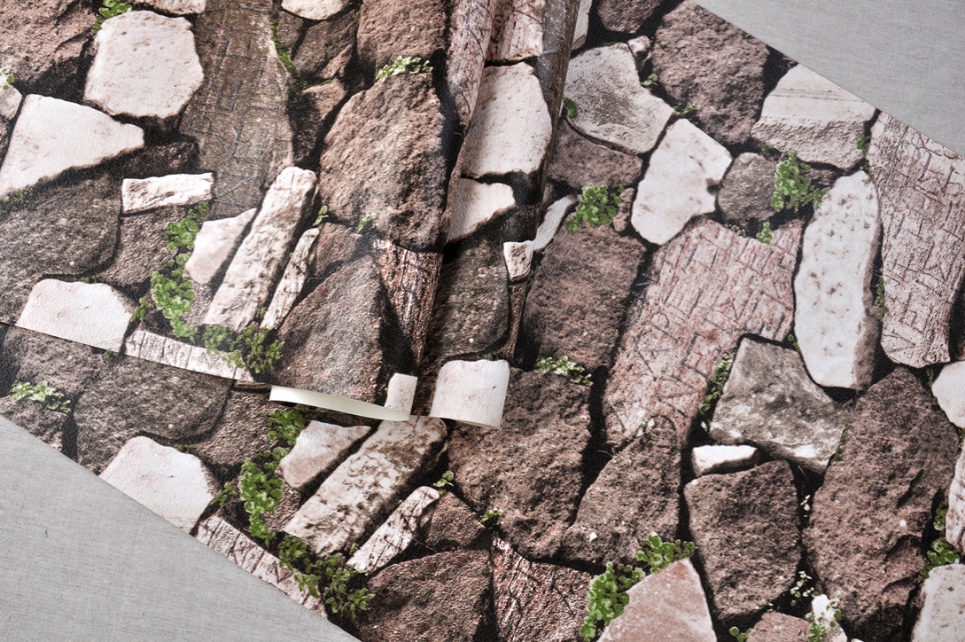 New PVC High Quality Wallpaper Stones Style