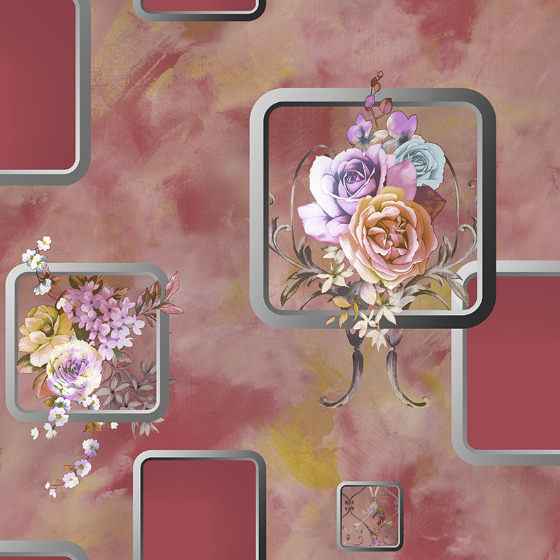 Factory Price PVC Wall Paper 3D Waterproof Vinyl Modern Design Luxury Wallpaper for Home Decoration