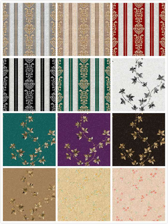 PVC Wallpaper Hot Selling Wall Paper Vinyl 3D Modern Wallpaper