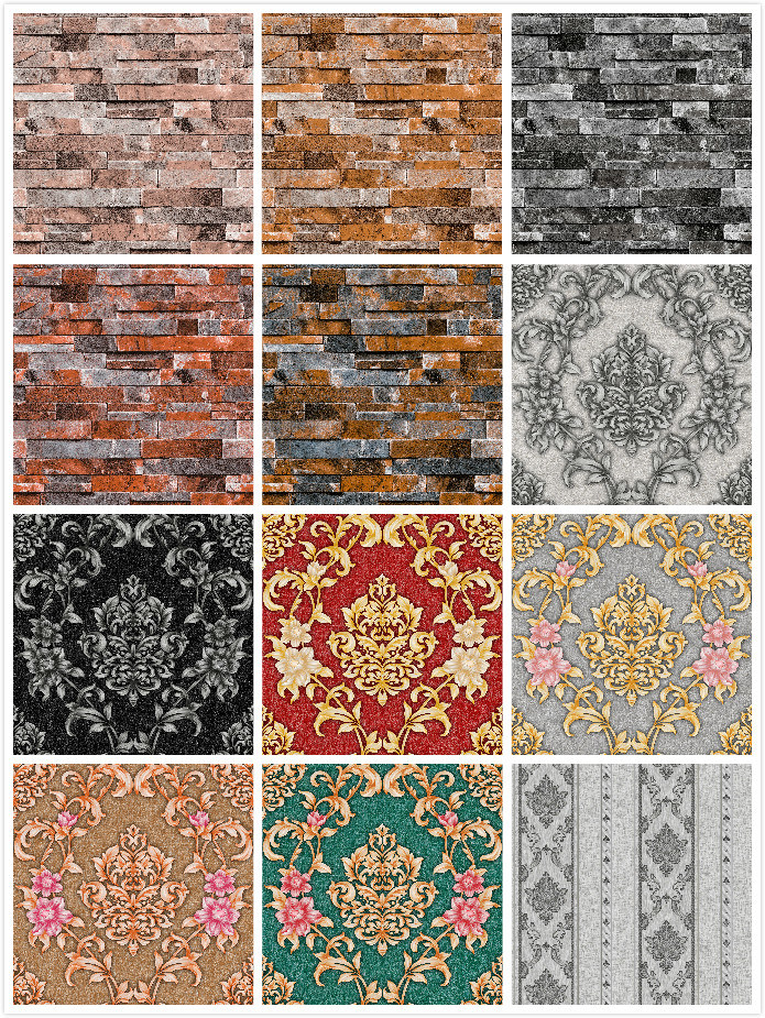 PVC Wallpaper Hot Selling Wall Paper Vinyl 3D Modern Wallpaper