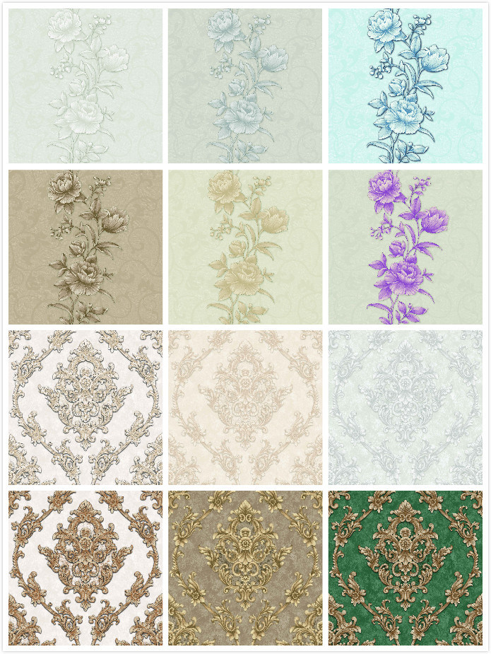 PVC Wallpaper Vinyl Classic Wall Paper for Home Decoration