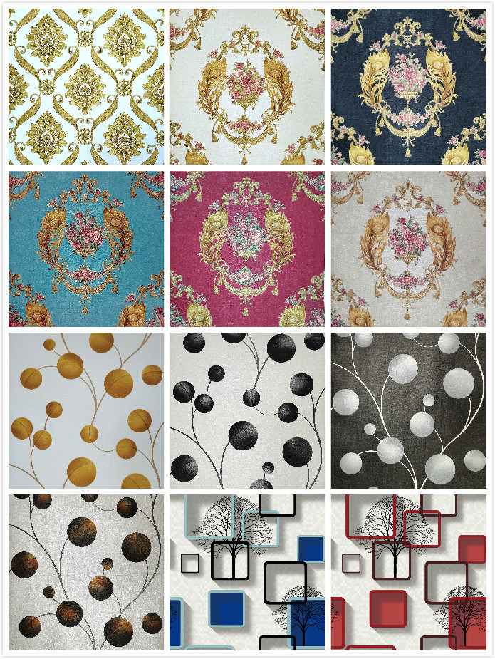 PVC Wallpaper 3D Modern Classic Wallpaper for Living Room