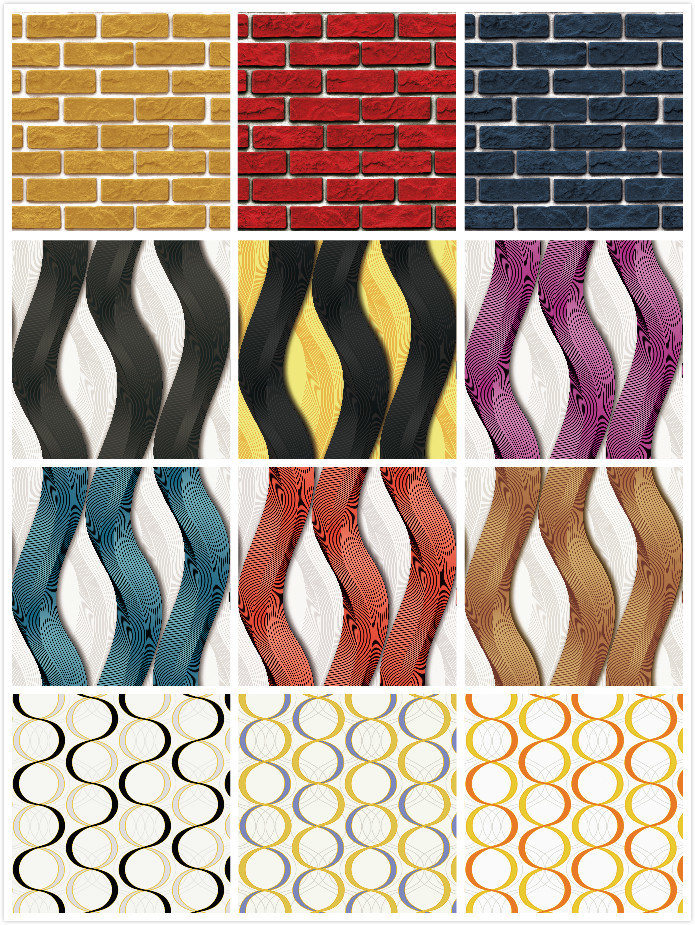 Modern 3D Wallpaper High Quality PVC Vinyl Wall Paper