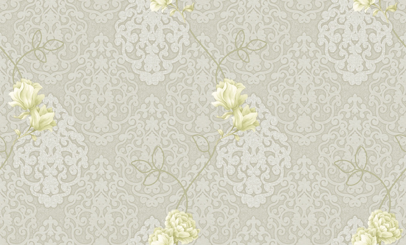 1.06 PVC Damask Flower Design High Quality PVC Wallpaper Home Decoration