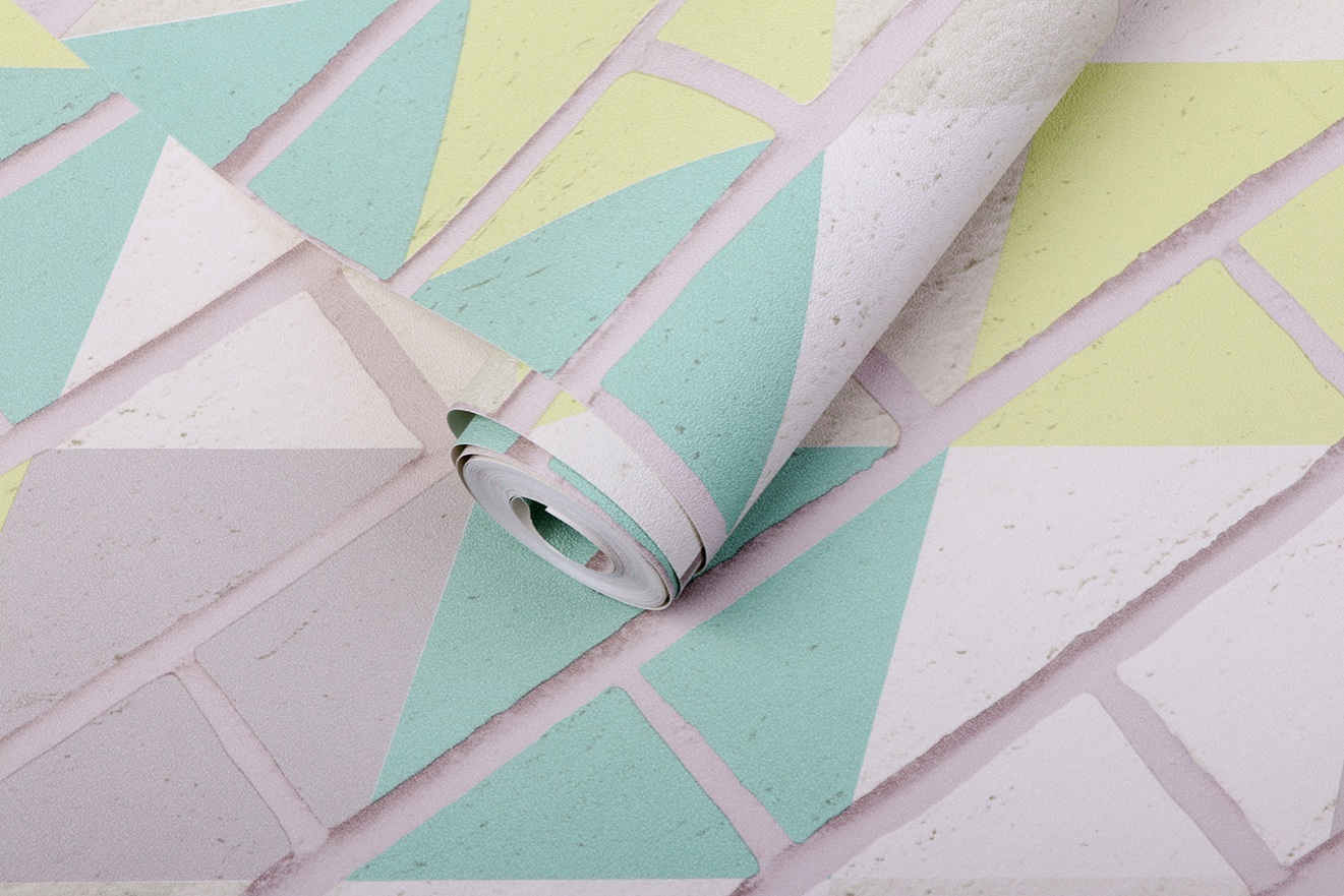 New PVC High Quality Wallpaper Modern Luxury Colorful Brick Design