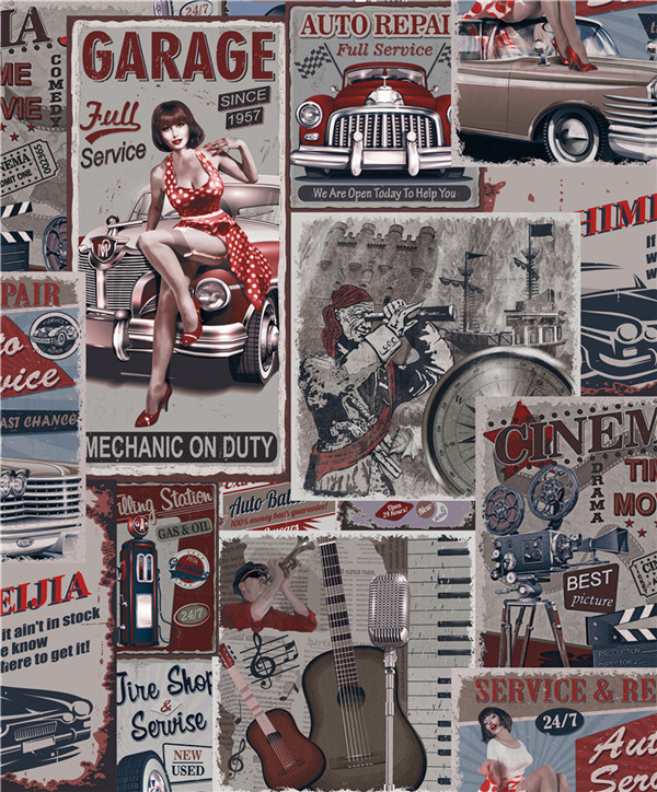 PVC Vinyl Wallpaper Modern 3D Wall Paper for Home Decor