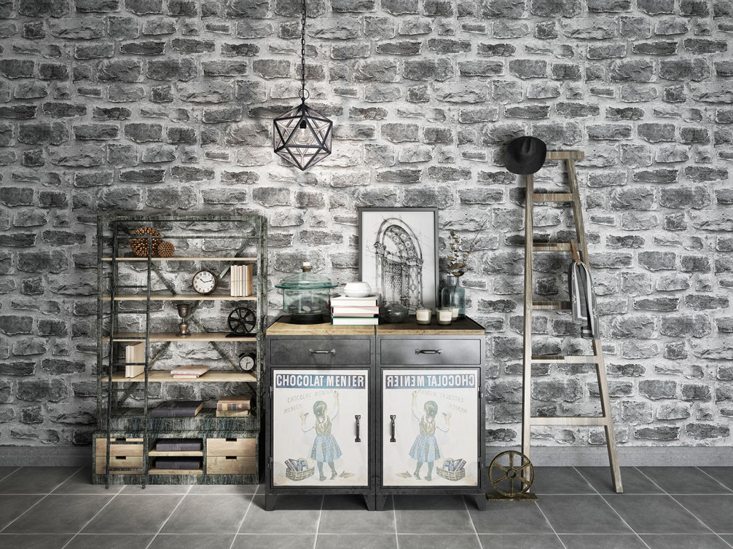 New PVC High Quality Wallpaper Modern Old Brick Style