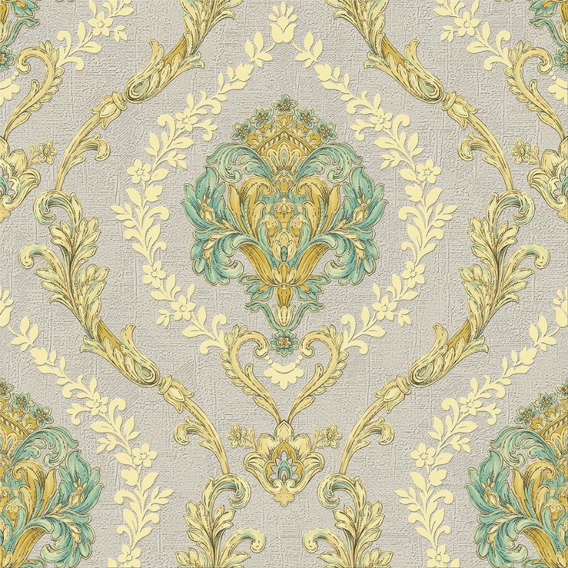New PVC High Quality Wallpaper Deep Embossing Europe Design
