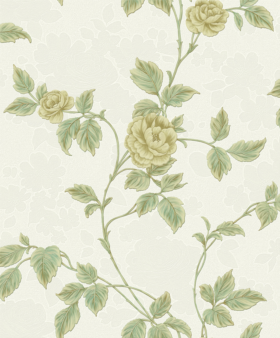 New PVC High Quality Wallpaper Deep Embossing Leaf Design