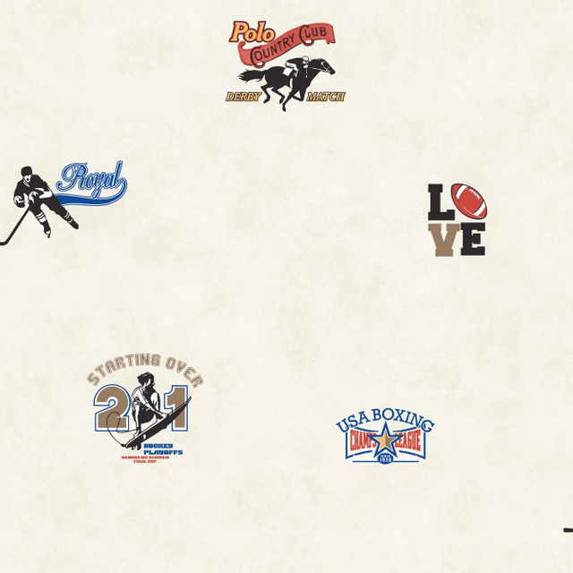 New PVC High Quality Wallpaper Kids Sports Design