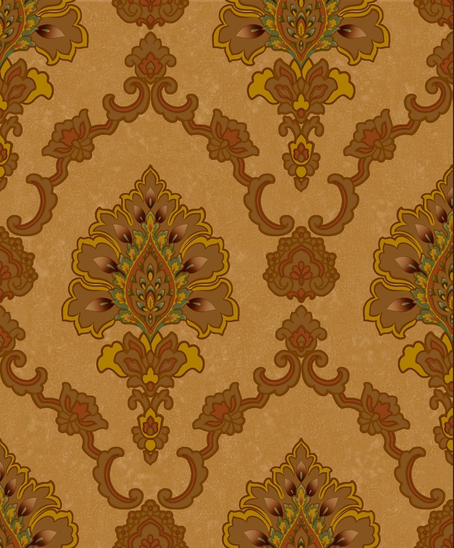 New PVC High Quality Wallpaper Damask Luxury Design