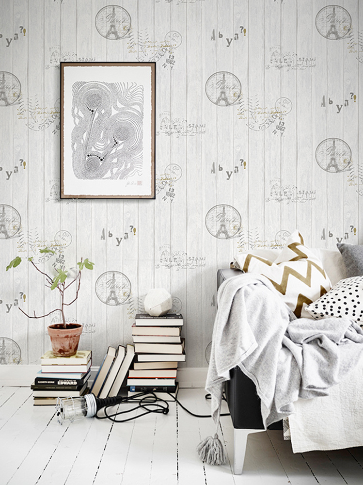 New PVC High Quality Wallpaper Modern Colorful Wooden Style