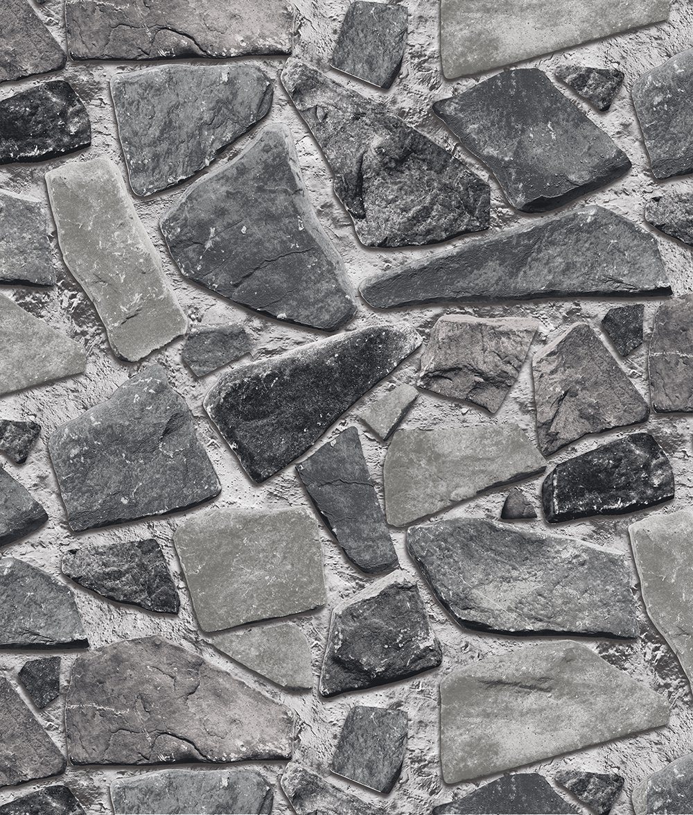 PVC Vinyl Wall Paper Modern Stone 3D Wallpaper